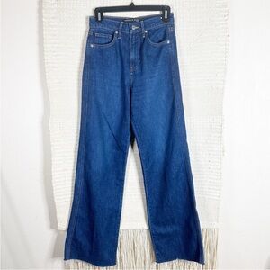 VERONICA BEARD dark wash Taylor relaxed wide leg high rise jeans 25